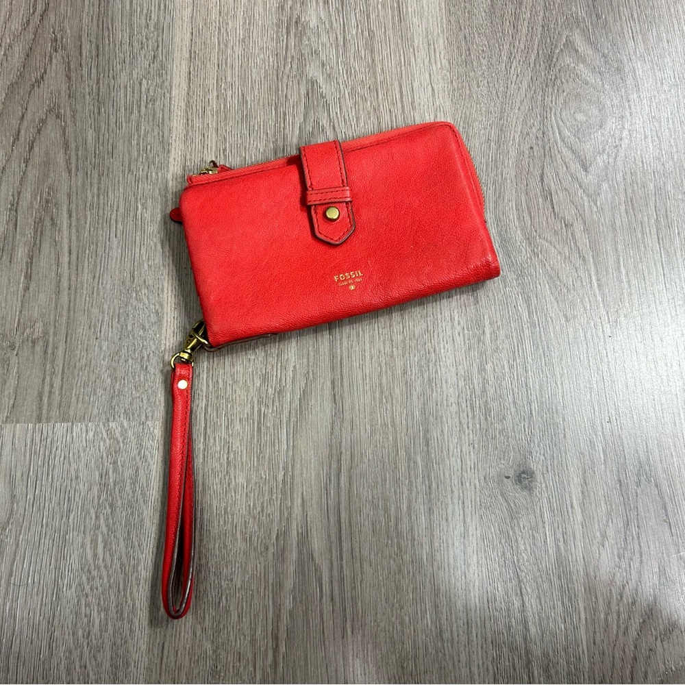Fossil Red Women's Wristlet